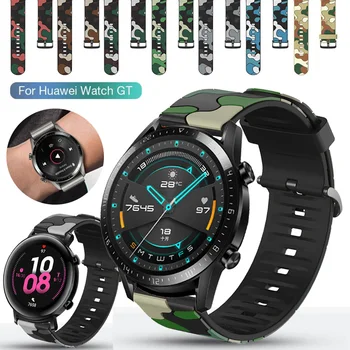 Näiteks Huawei Vaadata GT 2 2e GT2 42mm 46 mm bänd Sport Smart Käepaela käevõru Kamuflaaž Mustriga Watchband 20mm 22mm Kella rihm