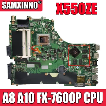 X550ZE originaal Sülearvuti Emaplaadi A8 A10 FX-7600P CPU LVDS EDP ASUS X550Z X750Z K555Z VM590Z A555Z Sülearvuti Emaplaadi