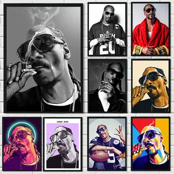 Rap Star Snoop Dogg Seina Art Prints Lõuendil Maali Decor Hip-Hop Legend Gangsta Muusika Laulja Plakati Eest Elutuba Kodu Kingitused