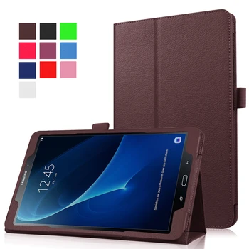 Stand PU Leather Case For Samsung Galaxy Tab A6 10.1 T580 T585 T580N SM-T580 juhtumitele, Funda kate+Kile+Pliiats Pliiats