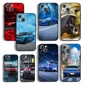 Punane sinine auto mood Pehmest Silikoonist Tagasi Telefoni Puhul Apple iPhone 11 12 13 Max Mini 7 8 X-XR, XS Pro Plus Must Kate