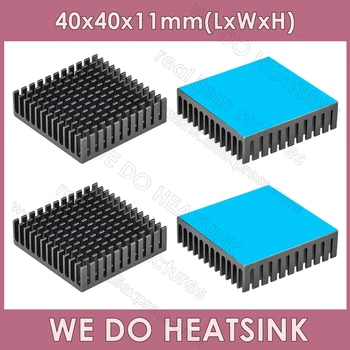 ME EI HEATSINK 40x40x11mm Ilma või Koos Thermal Pad 3D Printeri Osad, Must Alumiinium Heatsink for Nema17 42 Stepper Mootor