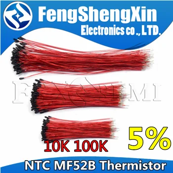 10tk NTC Termistori 5% MF52B 10K 100K 3435 Probe rihm, juhe termistori B3435 B3950 Emailitud traat Temperatuuri andur