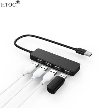 HTOC USB 2.0 HUB 4 Ports Hub Ultra Slim Portable USB-Jaoturit (Surface Pro Sülearvuti PC iMac Pro MacBook Air, Mac Mini/Pro