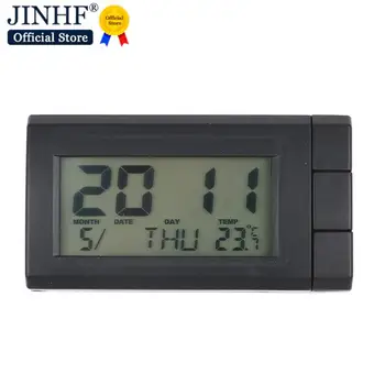 Hot müük 2 in 1 Auto LCD Digitaalne Ekraan Kell & Temperatuuri Auto Watch Termomeeter
