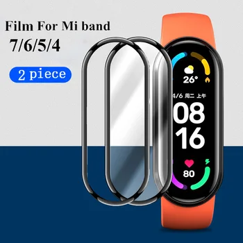 Klaas Film Mi band 7 6 5 4 Rihma Screen Protector SmartWatch Tarvikud Miband5 miband6 jaoks Xiaomi Mi band 4 5 6 7 film
