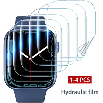 Hüdrogeeli Screen Protector Selge Täis kaitsekile Apple Watch 7 6 SE 5 4 3 45MM 41MM 40MM 44MM Ei Klaasist iWatch 38MM 42MM