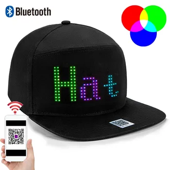 Bluetooth-LED Müts RGB Värviline Programmeeritavad Maatriks Ekraan Juhatus, Baseball Cap Kalamees Müts DIY Pehme Puuvillane Ekraani Kork