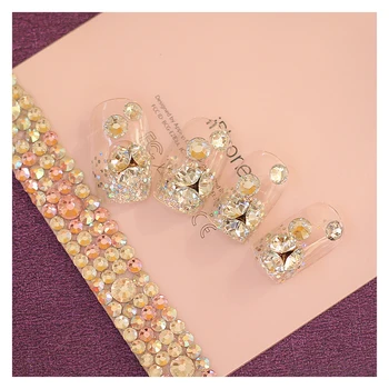 24tk Kunstlik Teemant Läbipaistev Võlts Küüned Hõbedane Glitter Vale Küüned Pikad Nail Tip Laiendamine Elegantne Maniküür Ilu