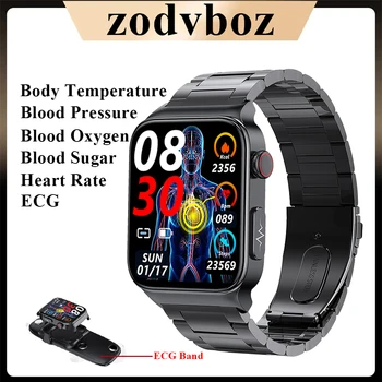 Uus EKG Smart Watch Mehed veresuhkru Vere Hapniku Südame Löögisagedus, vererõhk, kehatemperatuur Tervise Smartwatch Android ja IOS
