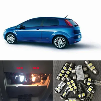 10pc x Täiuslik canbus LED pirn Interjöör Õhuliini Lugemise dome Kaardi valgustuse Komplekt 2000-2017 Fiat Punto Grande Punto 188 199