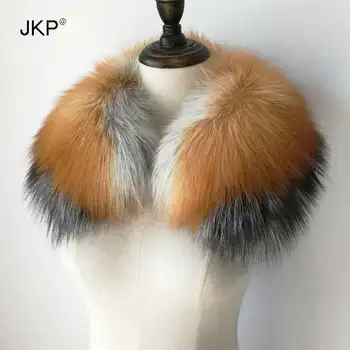 JKP 2018 Uus, 100% Reaalne Karv Silver Fox Krae Red Fox Hõbedane Blue Fox Krae Mood Rinnatüki Unisex