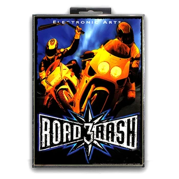 Road Rash 3 Kasti 16 bit Sega MD Mängu Kaart Mega Drive jaoks Genesis Video Konsooli
