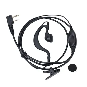 2 Pin K-ühendage RS Juhtmega Peakomplekt Walkie Talkie Kõrva Kapuuts Kõrvaklappide jaoks Kenwood TYT Baofeng UV-5R Kaks Teed, Ham Raadiod Kuular