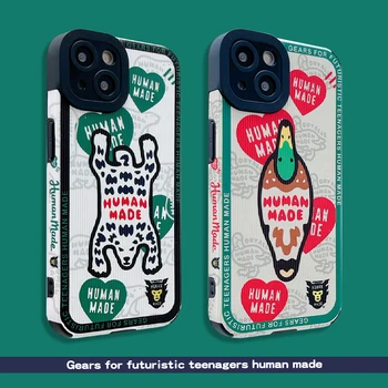 Cute Cartoon Objektiivi Kaitse Värvitud Luksus Brändi NIGO INIMESTE TEHTUD Raam Telefoni Puhul iPhone11 12 13 ProMax XR Kate Xsmax