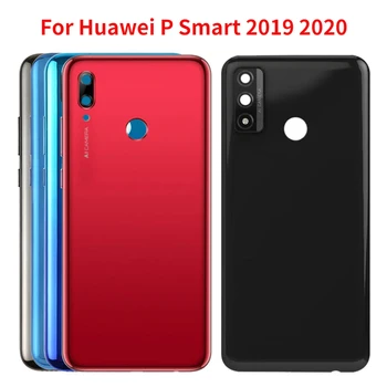 Uus tagakaas Huawei P Smart 2019 2020 Tagasi Patareipesa Kaas Tagumine Uks Eluaseme Puhul, Kaamera Raam Objektiivi+Logo