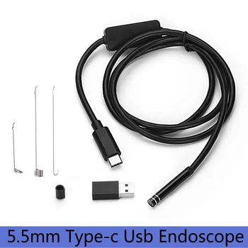 5.5 mm 1M 3M 5M 10M 7M 6 LED-Android TÜÜP-C USB Endoscope Kontrolli Kaamera Madu Paindlik Borescope Kaamera, Android Aken