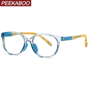 Peekaboo silikoon baby anti sinine valgus, prillid optiline kingitused laste TR90 lapsed prillidega raamid mood selge objektiiv poisid tüdrukud