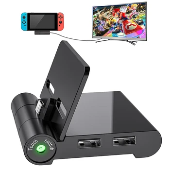 Nintendo Lüliti TV Dokk ühildub Lüliti Mini Kaasaskantav Kokkupandav Laadija TV Adapter 1080P HDMI ja USB 3.0 Mängida Seista Charg