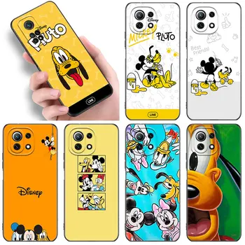 Disney Pluto Miki Musta Puhul Xiaomi Mi POCO C40 X4 X3 NFC GT F3 M3 M4 12 11 Lite NE 11i 11T Pro 5G 12S 12X F1 Coque Funda