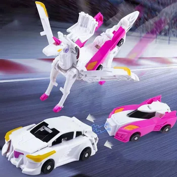 Tere Carbot Ükssarvik Seeria Ümberkujundamise Tegevuskava Joonis Robot Mudelid 2 in 1 üks Samm Mudel Deformeerunud Auto mudel Lapsed mänguasjad