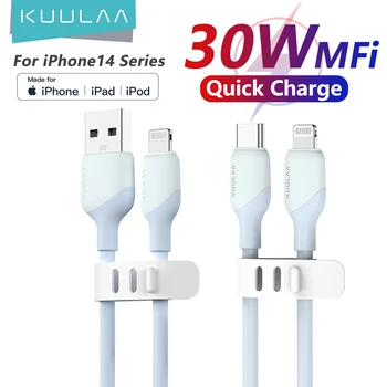 KUULAA USB-C-Lightning MFi Kaabel iPhone Kiire Laadimine Kaabel PD 30W USB Type C iPhone 14 13 12 12 11 Pro Max X XS XR 8