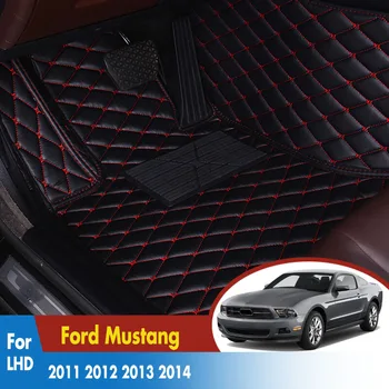 Auto põrandamatid Ford Mustang 2011 2012 2013 2014 Auto Salongi Nahk, Suu Matt Boot Liner Auto Aksessuaarid Auto-styling