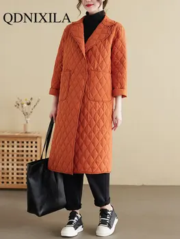 Korea Fashion Naiste Talve Joped 2022 Tepitud Jakid Super soe Talve Naiste Mantel Naiste Pikk Overcoat Värviga Tegumoega