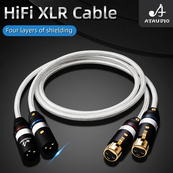 vask ja hõbe segatud HIFI 2xlr HiFi (high-fidelity XLR-mees-ja naissoost juht mikrofoni kaabel kondensaator mikrofoni kaabel