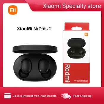 Algne Xiaomi Redmi Airdots 2 Fone Bluetooth Kõrvaklapid Juhtmeta Kõrvaklapid Fone de ouvido Bluetooth Mi Traadita Earbuds 10 Tk