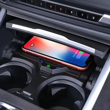 15W Auto traadita laadimise QI telefoni laadija kiire laadija koos NFC-kaardi võti BMW 3 4 Seeria G20 G21 G22 G28 2019-2022 I4 2022
