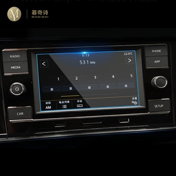 Volkswagen Polo T-Rist 2019 GPS navigation film LCD ekraan Karastatud klaasist kaitsekile Remondil Anti-scratch film 6.5 tolli
