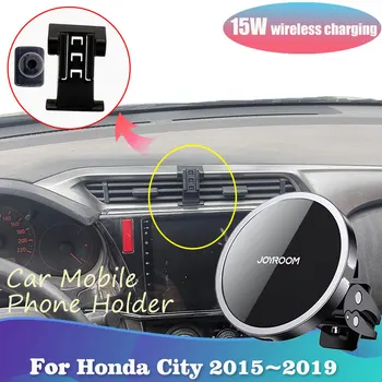 15W Telefoni Omanik Honda City Armu GM4 2015~2019 2016 Magnet Clip Support Traadita Kiire Laadimine Kleebis iPhone Tarvikud