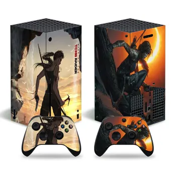 Tomb Raider Stiilis Naha Kleebis Decal Hõlmavad Xbox Seeria X Konsool ja 2 Kontrollerid Xbox Seeria X Nahka Kleebis Viny 1