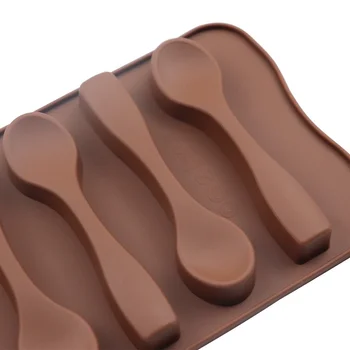 6 Ruudustik Lusikas Silikoonist Šokolaadi Hallitus, Lusikas Hallituse Vaba Aega Klassikaline Šokolaadi Hallitus Küpsetamine