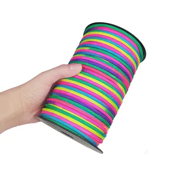 100M 4mm vikerkaar riba värvi gradient 7 core paracord DIY kudumise käevõru käevõru tarvikud materjali telkimine trossi kaelapaela kinnitamine
