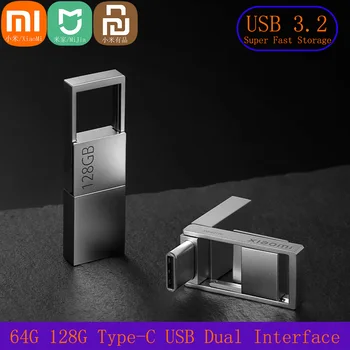 Xiaomi Mijia Smart Dual Interface U Disk 64G 128G Kaasaskantav USB 3.2 Tüüp-C Liides Mobiiltelefoni Arvuti Vastastikune Edastamine
