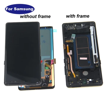 Amoled Samsung Galaxy Märkus 8 Lcd Ekraan Puutetundlik Digitizer Assamblee Samsung Lisa 8 N9500 N950F N900D Lcd+Raam