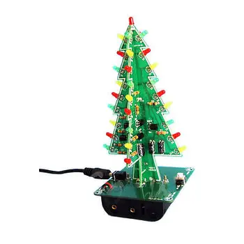 Jõulupuud LED DIY Kit Professionaalne Flash Roheline Punane LED-Circuit DIY Led Jõulupuu