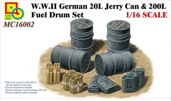 Stiilne Hobi MC16002 1/16 Skaala WWII saksa 20L Jerry Saab & 200L Kütust Drum Set