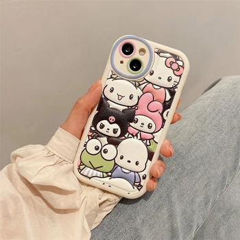 Cartoon Armas Hello Kitty Sanrio Kuromi Cinnamoroll Telefon Case For iPhone 14 13 12 11 Pro Max 14 Pro Anti-drop Pehme tagakaas