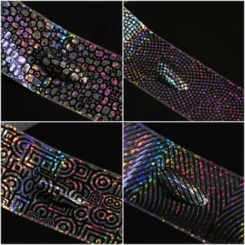 Uus 16 tükki laser star nail töö segatud design nail art üleandmise holograafiline kleebis paber Decal Maniküür Küünte Kaunistamiseks