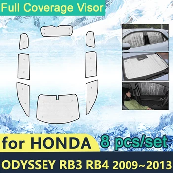 Täielikult Katta Päikesevarjud Honda Odyssey RB3 RB4 2009~2013. aasta Auto päikesekaitsekiled Esiklaasid Külje Akna Visiir Shaby Tarvikud 2012