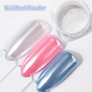 2G/Kast Diamond Mermaid Pearl Mermaid Matt Särav Valge DIY Nail Art Glitter Chrome ' i Pulber Tolmu