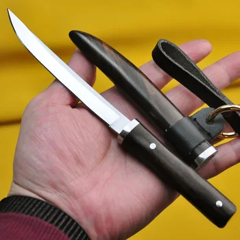 Hot Müük D2 terasest sirge nuga väljas suur kõvadus ja terav nuga lõika liha, nuga valdkonnas enesekaitse kaasaskantav puu-nuga