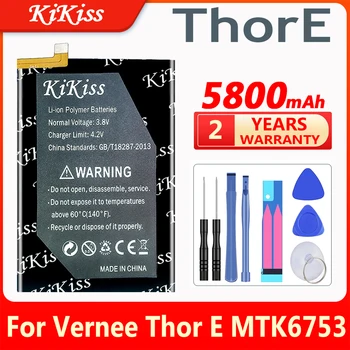 KiKiss 5800mAh Asendamine Aku ThorE jaoks Vernee Thor E MTK6753