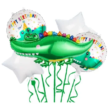 Hiiglane Roheline Krokodill Foolium Õhupallid 18inch Beebi Poistele Safari Loomade Mänguasjad, Laste Sünnipäeva Teenetemärkide Lapsed Õhu Globos Kingitus