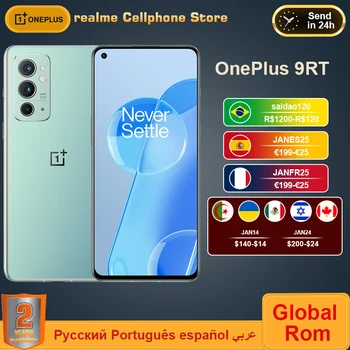 Ülemaailmse Rom OnePlus 9RT 5G Nutitelefon Snapdagon 888 120Hz 6.62 AMOLED 65W Sulatada Eest 50MP Kaameraga NFC-Mobiiltelefoni