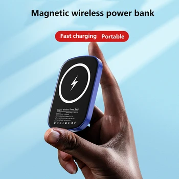 10000mAh mini Wireless Magnetvälja Kiire laadija Power bank For iphone 12 13 pro promax mini Mobiiltelefoni Välise aku powerbank