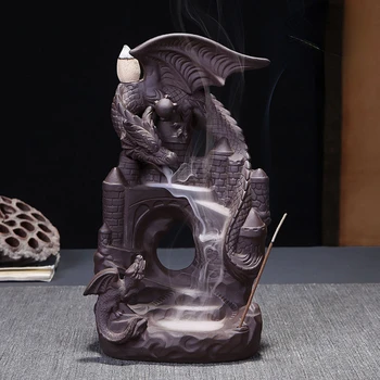 Viiruk Juga Viiruk Põleti Keraamiline Dragon Dekoratiivsed Mängu Segatud Viiruk Koonus Juga Suitsetamise Tuba Decor